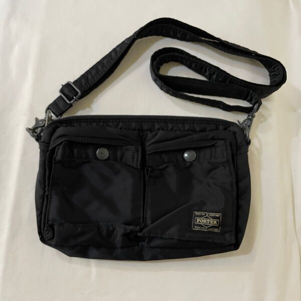 良品 ポーター タンカー 2wayバッグ ショルダーバッグ ウエストバッグ 黒 PORTER 吉田カバン