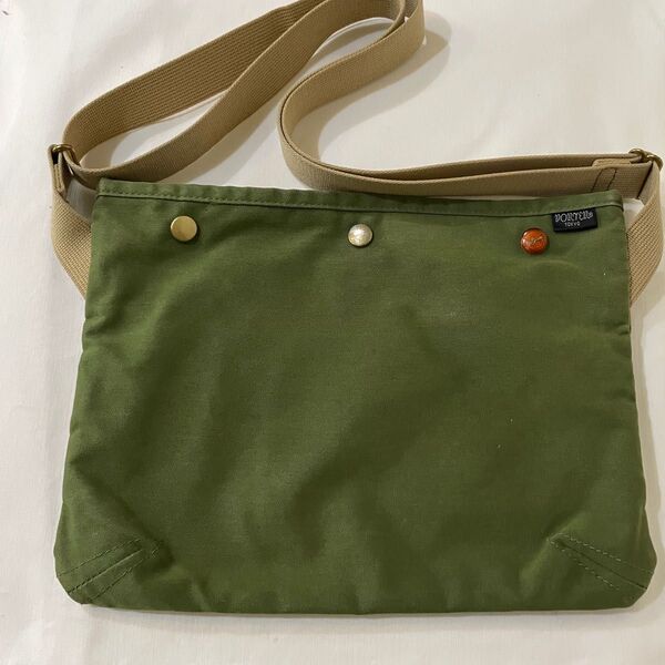 美品 ポーター サコッシュ コッピ 緑 ショルダーバッグ グリーン PORTER 吉田カバン COPPI