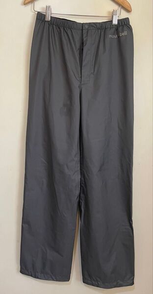 良品 モンベル ゴアテックス製 レインパンツ レディース M-L ダークグレー レインダンサー mont-bell