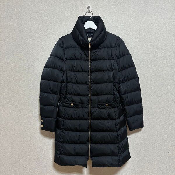 【HERNO】 ヘルノ (44) 美品 ダウンコート ロングダウン ブラック