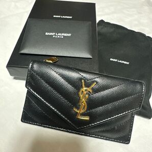 SAINT LAURENT ブラック フラグメントケース サンローラン 財布