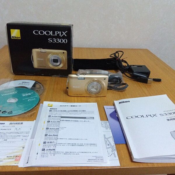 NIKON COOLPIX S3300 SDカード付 基本動作確認済クールピクス ニコン クールピクス ゴールド