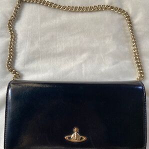 【Vivienne Westwood ヴィヴィアン】チェーンウォレット 財布 エナメル (チェーンバッグ)