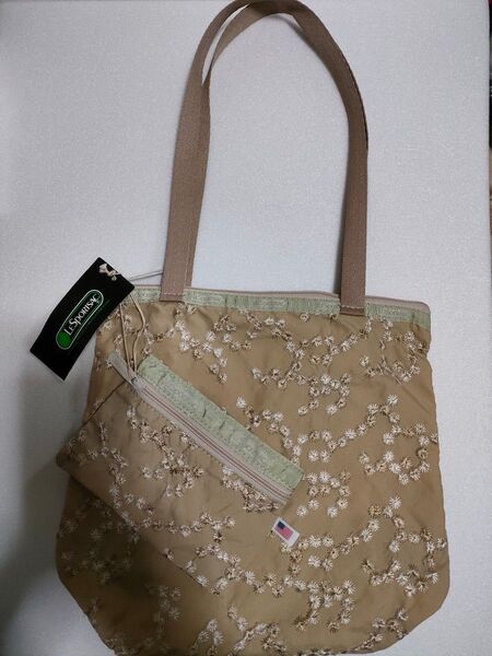 LeSportsac トートバッグ エコバッグ 刺繍 アメリカ製