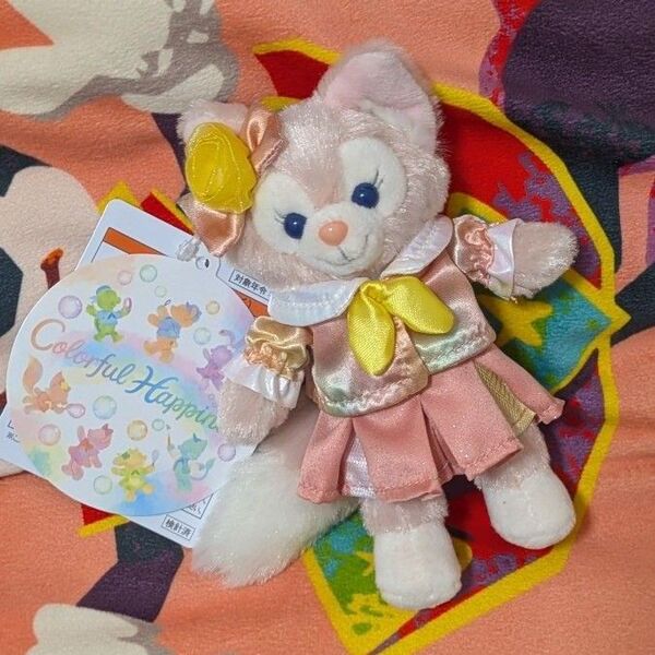 ディズニー ダッフィーフレンズ 20周年 カラフルハピネス リーナベル ぬいぐるみバッチ