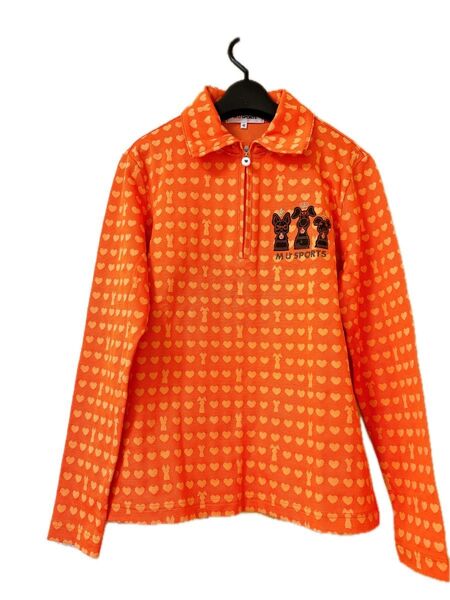 m.u.sports ミエコ ウエサコ 長袖 サイズ42 ゴルフウェア トップス ハーフジップ L GOLF 長袖 ゴルフウェア