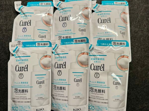 【新品】花王 キュレル 潤浸保湿 泡洗顔料 つめかえ用 (130mL) 6個セット