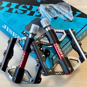【新品】JISENYフラットペダル ブラック 黒 自転車ペダル