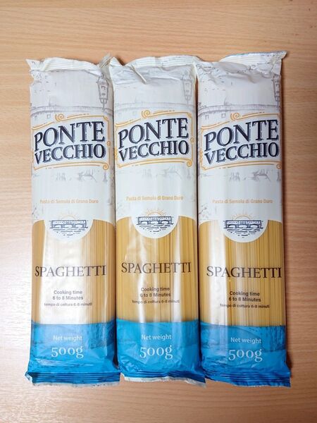 PONTE VECCHIO デュラムセモリナ スパゲッティ 1.7㎜ 500g 3袋セット