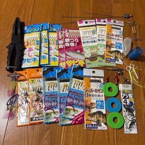 釣り仕掛け 道具いろいろ ダイソー、投げ天秤 サビキ仕掛けなど