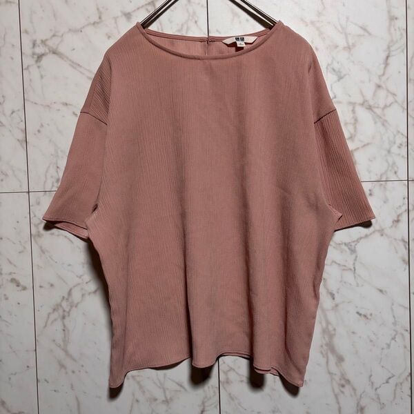UNIQLO ユニクロ ライトピンク ルーズフィット トップス カットソー Tシャツ