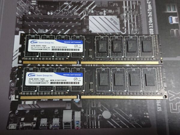 TAEM PC3 12800(DDR3 1600)4GB×2 合計8GB デスクトップPC用メモリ 動作品