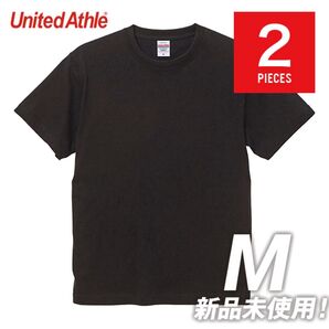 【2枚セット】Tシャツ 半袖 厚手 オープンエンド ヘヴィーウェイト6.0オンス 綿100%【4208-01】M ブラック圧縮発送