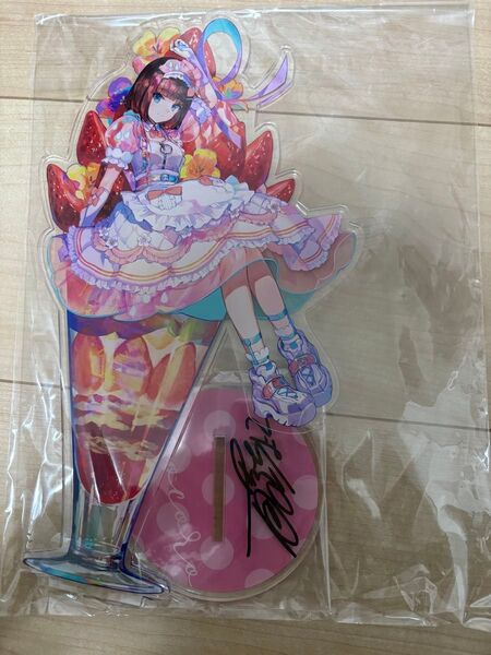 藤ちょこ BIGアクリルスタンド いちごパフェココロちゃん 直筆サイン入り