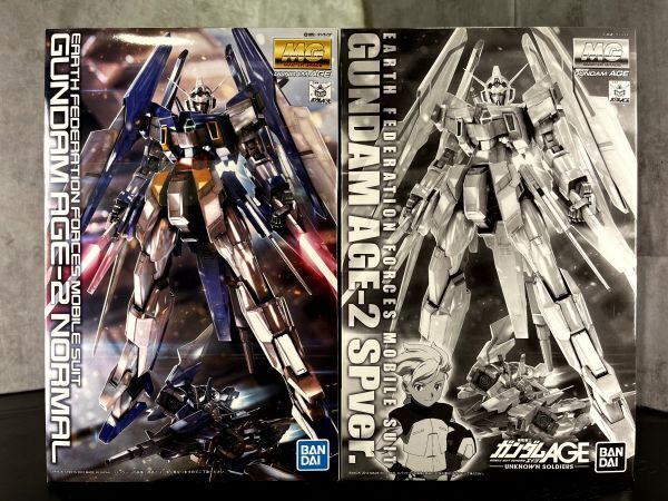 B71【新品未組立】2点セット MG 1/100 ガンダムAGE-2ノーマル 特務隊仕様 / MG 1/100 ガンダムAGE-2 ノーマル Gunpla ガンプラ
