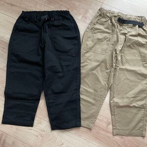 【美品】 ジーユー キッズ ドライストレッチ クロップドパンツ パンツ 150 GU