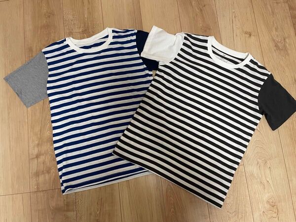 無印良品 キッズ クルーネック 半袖 Tシャツ ボーダー 150 半袖Tシャツ ボーダー 半袖