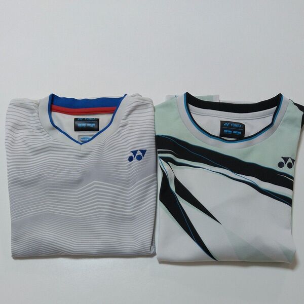 YONEX ゲームシャツ ソフトテニスバドミントン Tシャツ 2枚セット J140サイズ ホワイト系 スポーツウェア