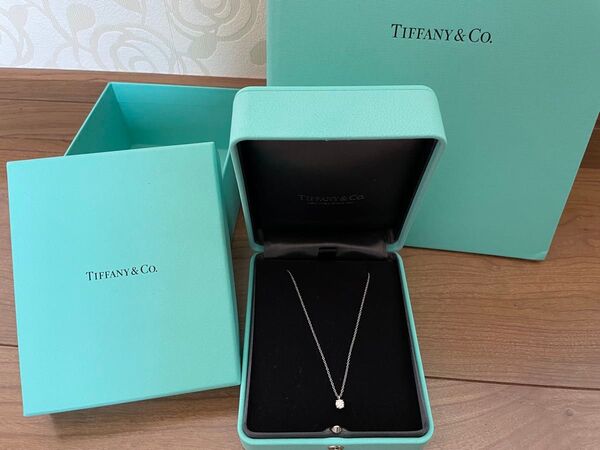 【ティファニー】ソリティア 一粒ダイヤモンドネックレス 鑑定書付き TIFFANY