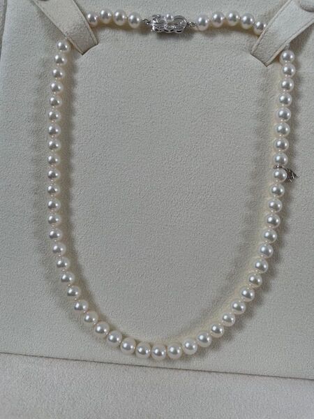 MIKIMOTO パールネックレス Mチャーム付き 約6.6〜7.0㎜未満