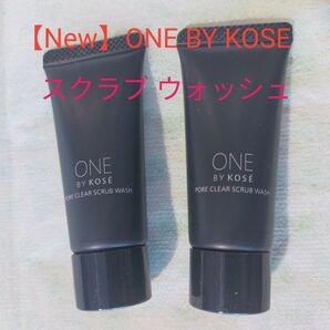 【New】ONE BY KOSE ポアクリア スクラブ ウォッシュ ミニチューブ14g 2本 美的7月号付録