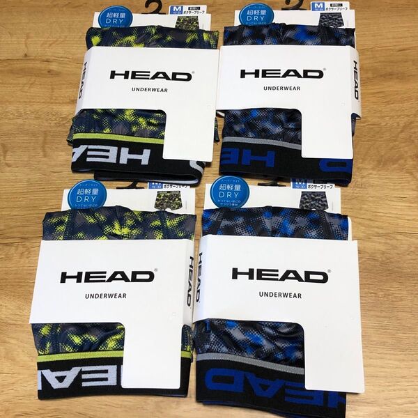 新品◇ HEAD ヘッド ボクサーパンツ M 4枚 ボクサーブリーフ モザイク柄