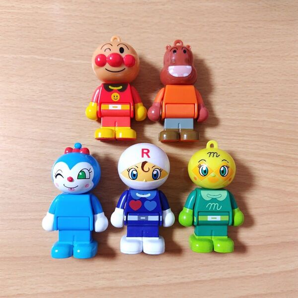 アンパンマン ブロックラボ 人形 ロールパンナ メロンパンナ コキンちゃん カバおくん 5体まとめ売り