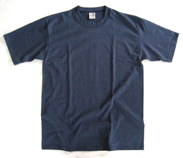 新品 Cal Cru カルクルー マイクロストライプ Tシャツ NAVY L USA製 ボーダー