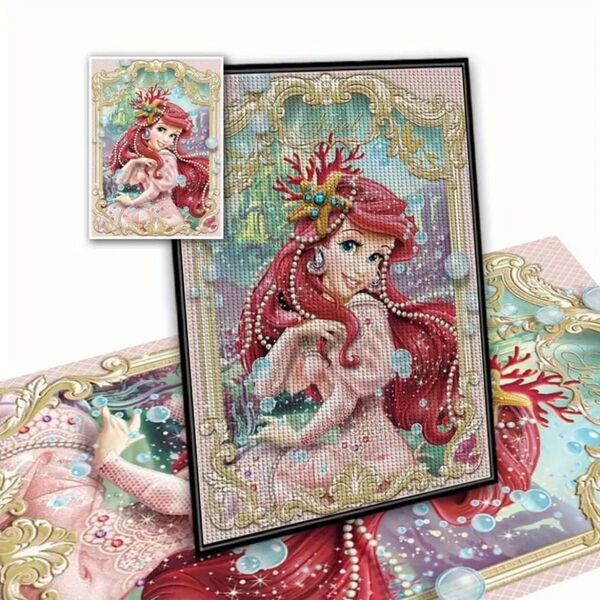 ダイヤモンドアートキット 未使用品30x40 ディズニー プリンセス アリエル