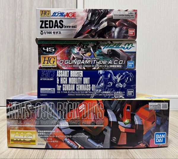 【定価】MG 1/100 リックディアス(クワトロ機)、HG ゼダス、オーガンダム(実戦配備型)ほか