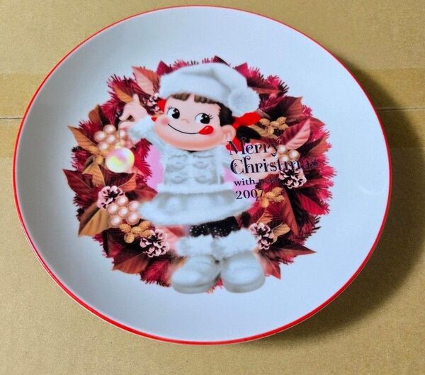 不二家 ペコちゃん クリスマス記念プレート 2007年版