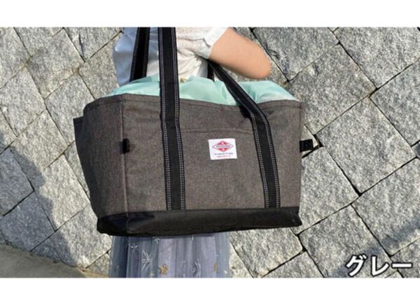 再入荷レジカゴバッグ 保冷保温折りたたみ エコバッグ 大容量レジかごバックグレー