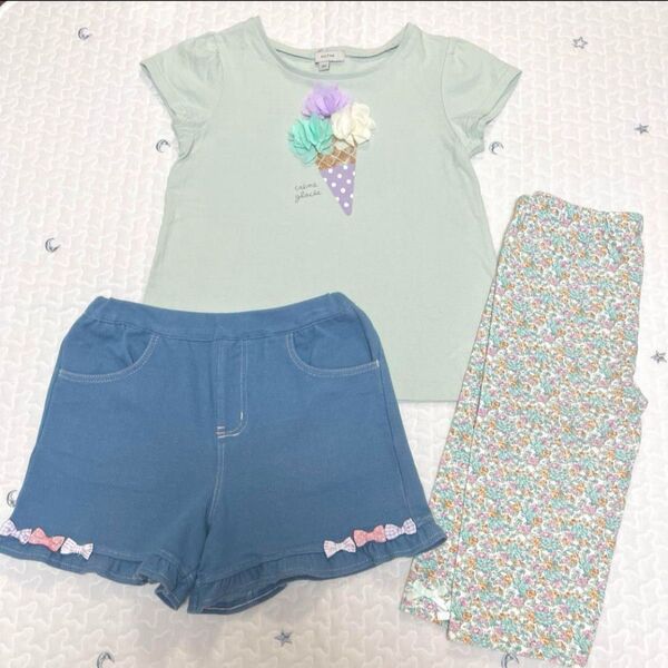 エニィファム アイスモチーフトップス ショートパンツ 花柄レギンス まとめ売り