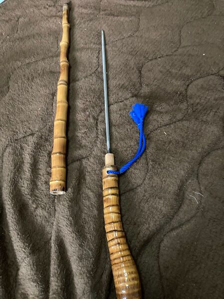 仕込み杖杖ステッキ竹工芸品竹仕込み杖隠し武器竹仕込み棒武具コレクション アンテーク インテリア
