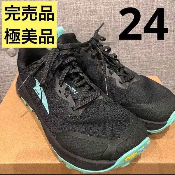 【美品】ALTRA Lone Peak 9+ 24.0cm アルトラ ローンピーク ブラック ゼロドロップ 軽量 登山 通勤