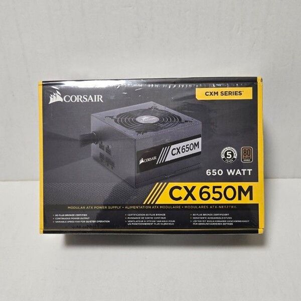 未開封新品 Corsair CX650M 80PLUS BRONZE PC電源 CP-9020103-JP ATXセミモジュラー式