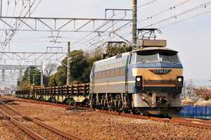 鉄道 デジ 写真 画像 EF66-27牽引 レール輸送列車 2