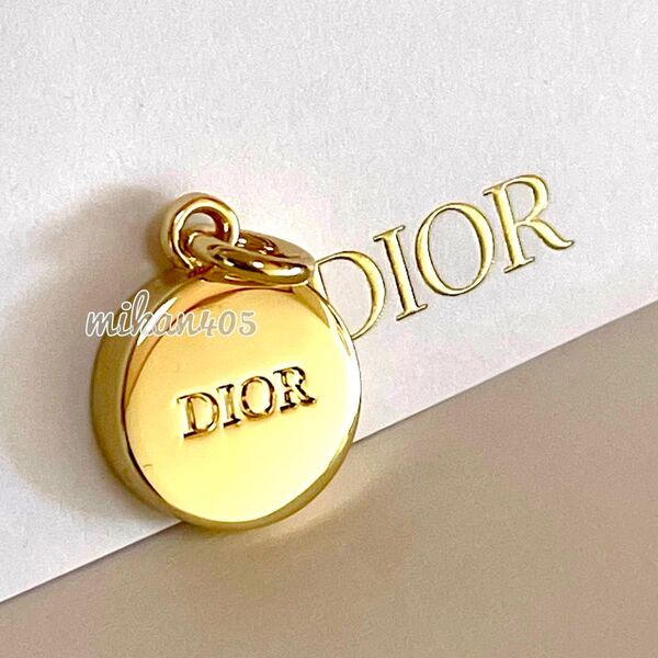 ディオール ゴールド セラミック ネックレス チャーム トップ キーホルダー ノベルティ Christian Dior ポーチ