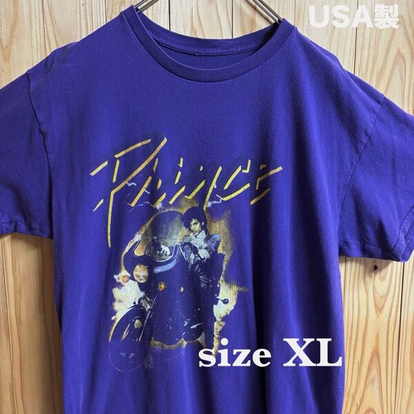 【古着】prince(プリンス)半袖Tシャツ XL パープル ヴィンテージ バンT 音楽 アメリカ古着