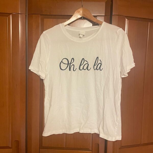 H&M レディース Tシャツ 半袖Tシャツ ホワイト 白 半袖 S