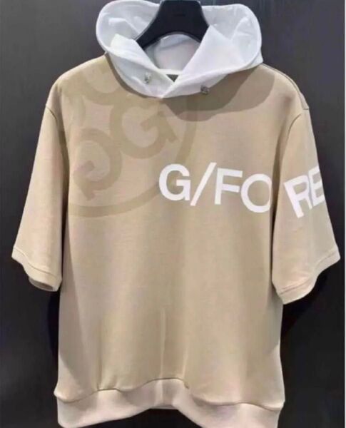 GFOREジーフォア ゴルフウエアメンズ トップス 半袖パーカー ベージュL
