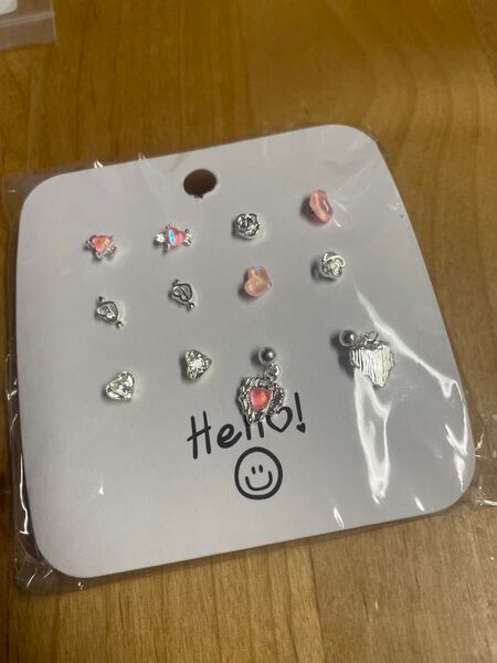 ピアス スタッドピアス アクセサリー 6ペア ピンク シルバー