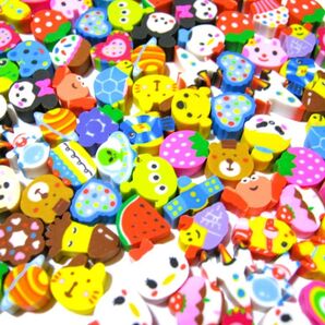 【800個+α ファンシー ミニ消しゴム】猫 ネコ けしごむ まとめ売り 可愛い 消しゴム 小さい 小物 プレゼント カラフル