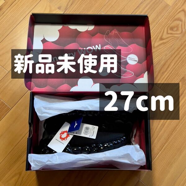 【新品未使用】ミャクミャク 大阪万博 関西万博 ミズノ MIZUNO スニーカー ブラック 27cm