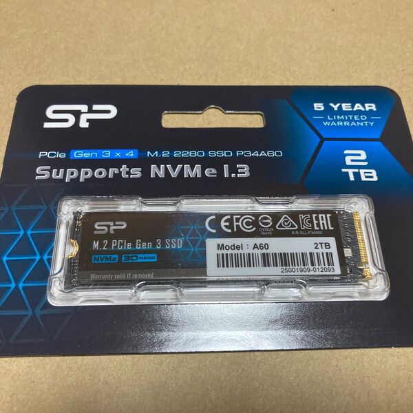 未使用 未開封 シリコンパワー m.2 2280 NVMe PCIe SSD 2TB Silicon Power