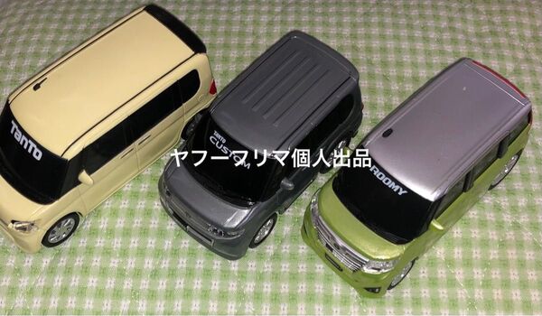 ダイハツ tanto custom ROOMY プルバックミニカー DAIHATSU タントカスタムアイボリーグリーンシルバー