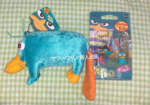 フィニアスとファーブ phineas and ferb ツインストラップ ペリーマスコット ぬいぐるみ キーホルダー ディズニー