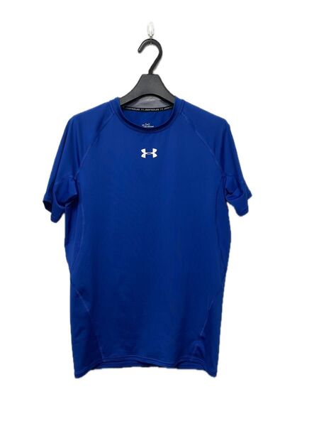 UNDER ARMOUR ブルー ショートスリーブ Tシャツ ロゴプリント アンダーアーマー XXL