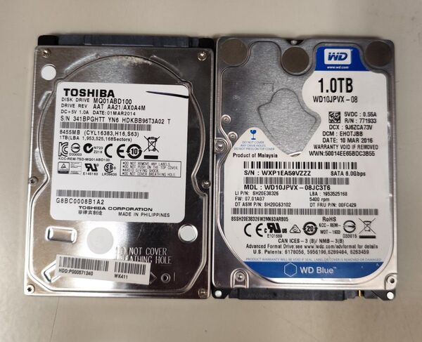 【即日配送】【1TB2個セット】HDD WD 東芝 SATA Seagate TOSHIBA