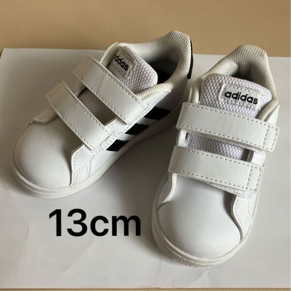 子供靴 ベルクロスニーカー13cm ホワイト adidas アディダス